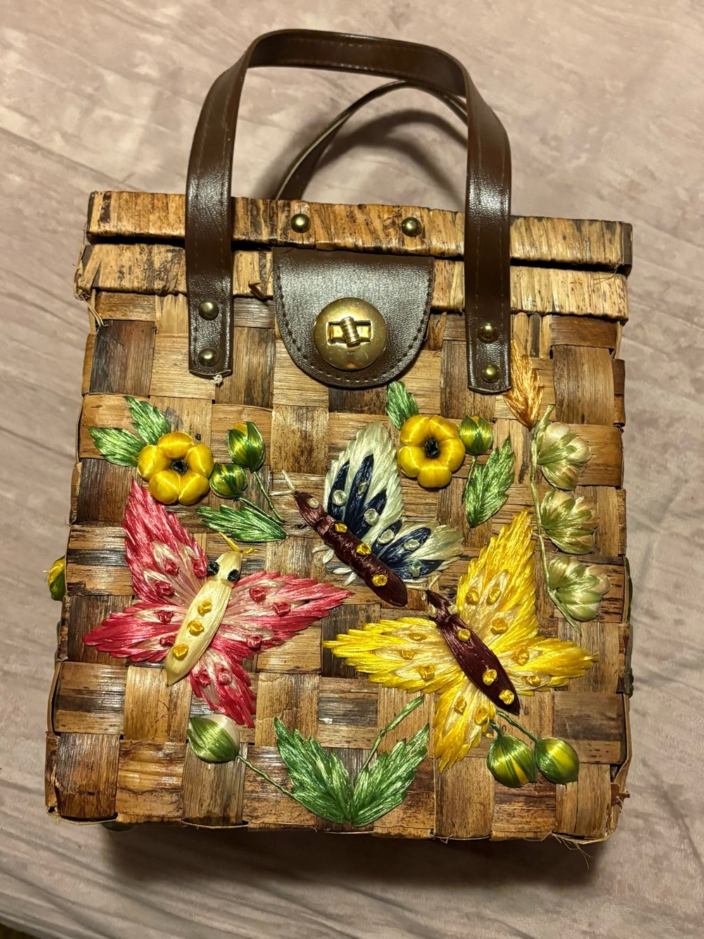 Vintage MCM Straw 3D Bag